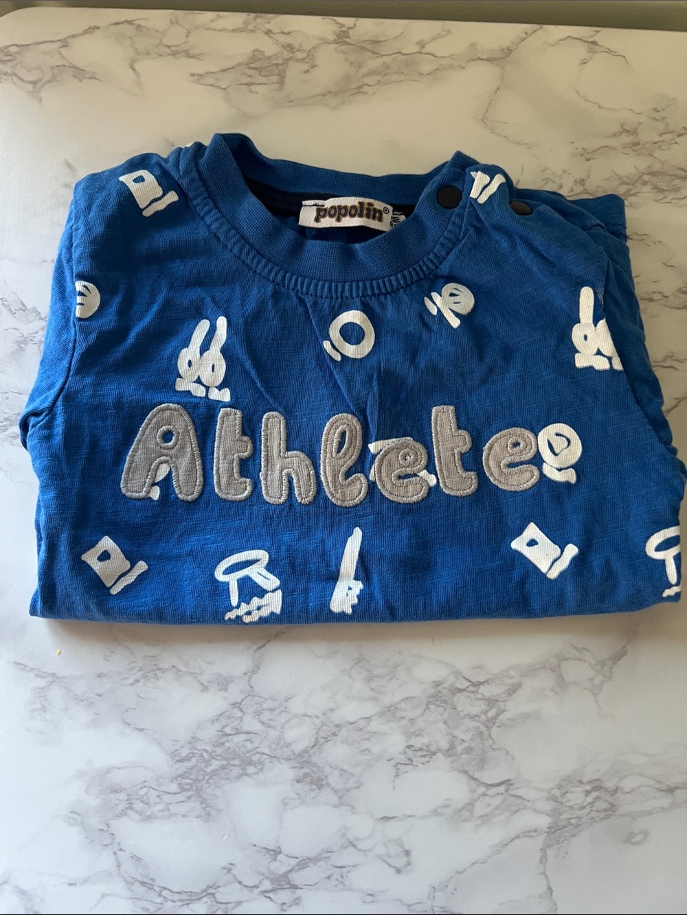 Blue 'Athletee' Kids Graphic Tee
